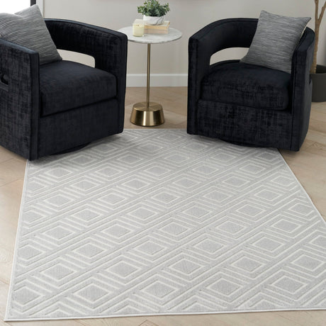 Nourison Care Free Caf03 Light Grey Rug - Nourison - 99446972149