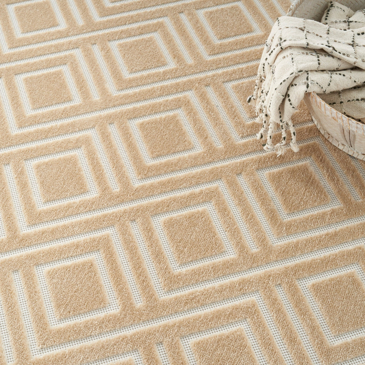 Nourison Care Free Caf03 Taupe Rug - Nourison - 99446972217