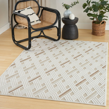 Nourison Care Free Caf05 Ivory Beige Rug - Nourison - 99446972712