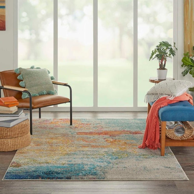 Nourison Celestial CES02 Machine Made Sealife Rug - 99446326522