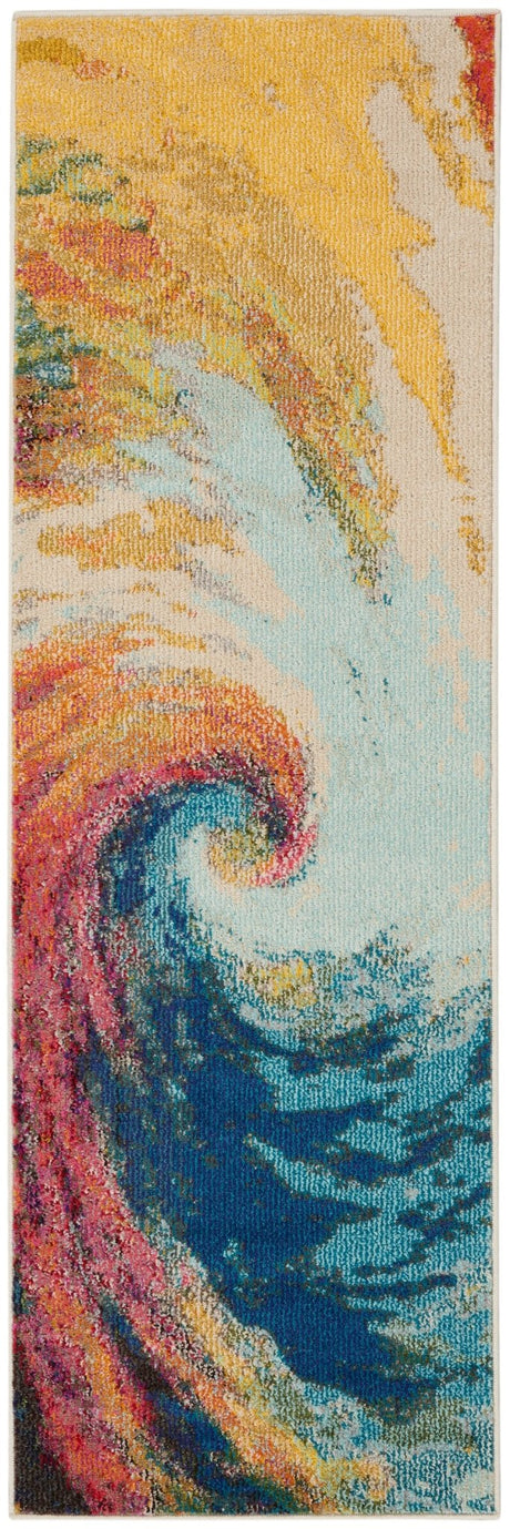 Nourison Celestial Ces07 Wave Rug - Nourison - 99446815835