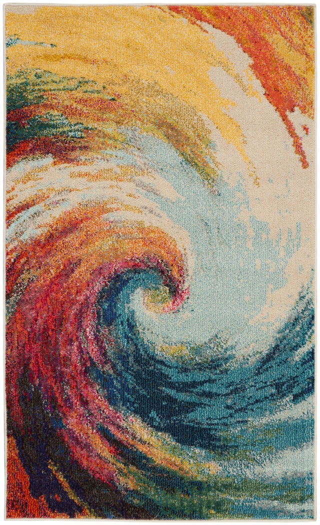 Nourison Celestial Ces07 Wave Rug - Nourison - 99446815859