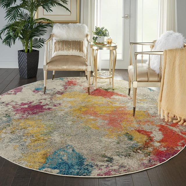 Nourison Celestial Ces12 Ivory/Multicolor Rug - Nourison - 99446482877