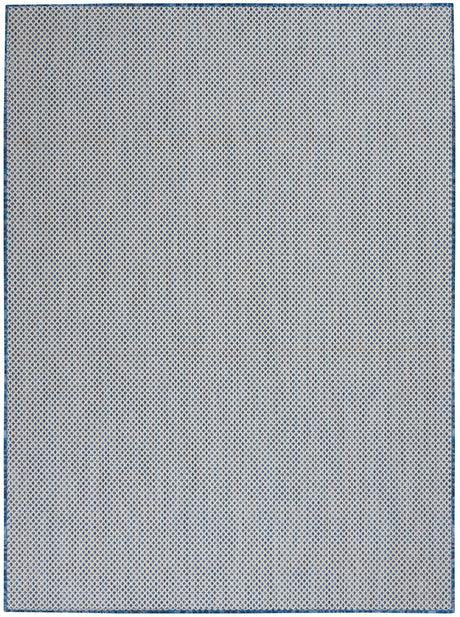 Nourison Courtyard Cou01 Ivory Blue Rugs - Nourison - 99446841735