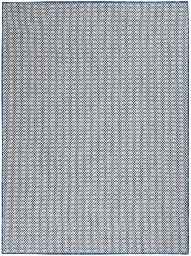 Nourison Courtyard Cou01 Ivory Blue Rugs - Nourison - 99446841735