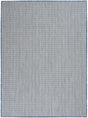 Nourison Courtyard Cou01 Ivory Blue Rugs - Nourison - 99446841735