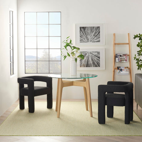 Nourison Courtyard Cou01 Ivory Green Rugs - Nourison - 99446841919