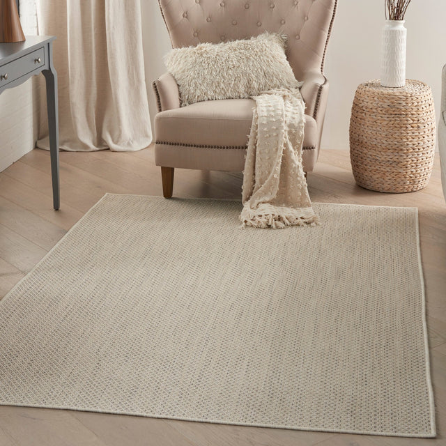 Nourison Courtyard Cou01 Ivory Silver Rugs - Nourison - 99446842008