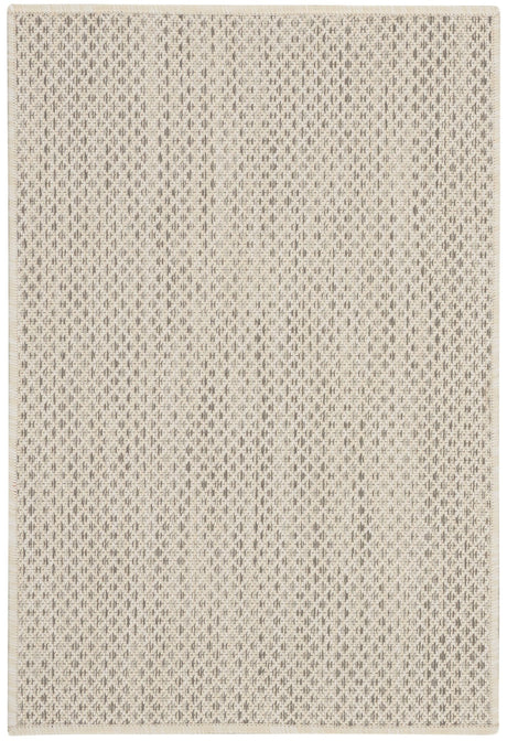 Nourison Courtyard Cou01 Ivory Silver Rugs - Nourison - 99446842008