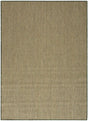 Green rectangle rug centered in frame, featuring repeating diamond lattice pattern