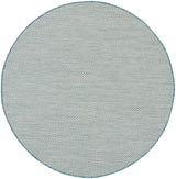 Nourison Courtyard COU01 Machine Made Ivory, Aqua Rug - 99446161185