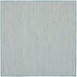 Nourison Courtyard COU01 Machine Made Ivory, Aqua Rug - 99446161215