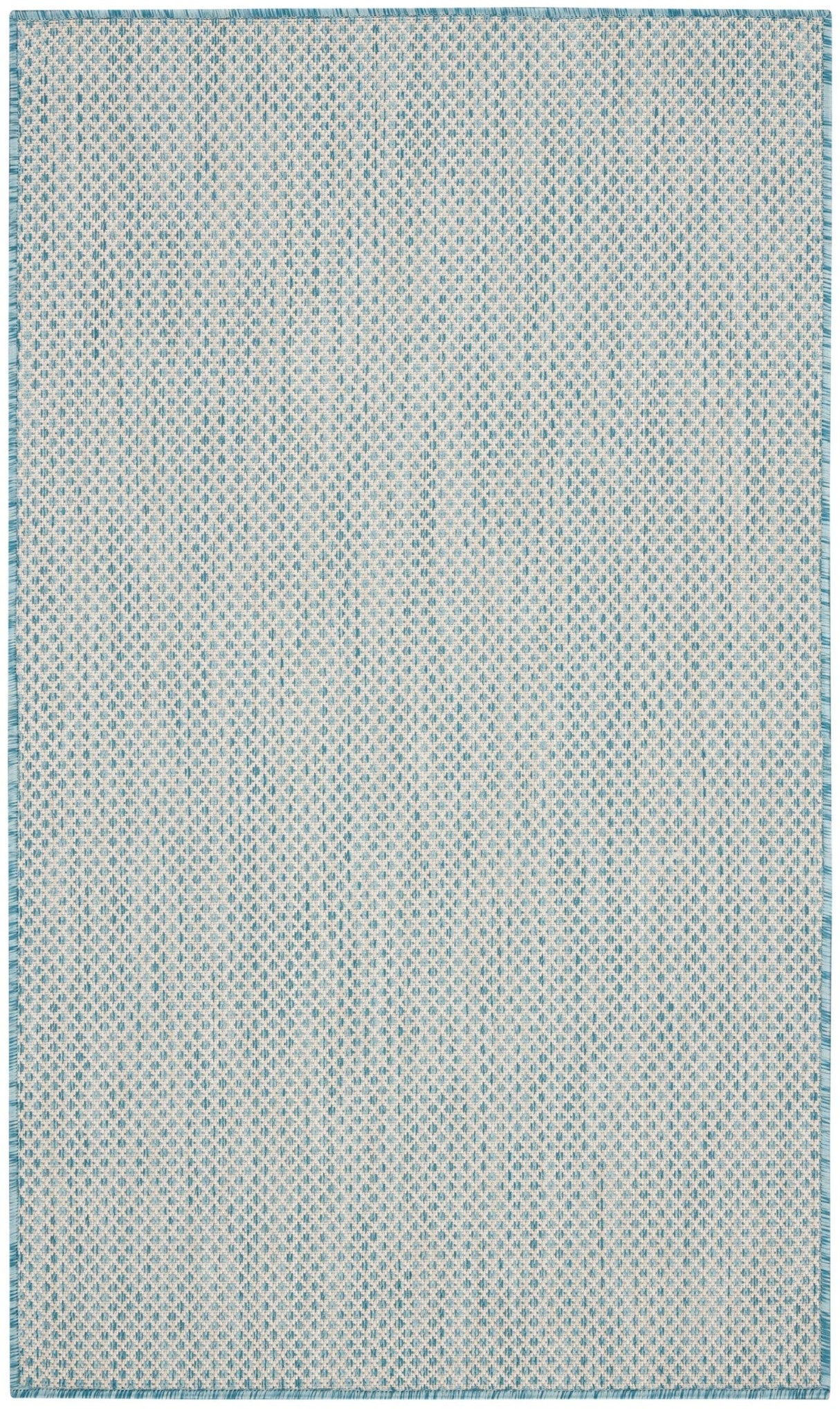 Nourison Courtyard COU01 Machine Made Ivory, Aqua Rug - 99446841650