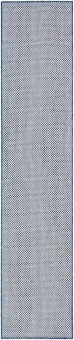 Nourison Courtyard COU01 Machine Made Ivory, Blue Rug - 99446161451