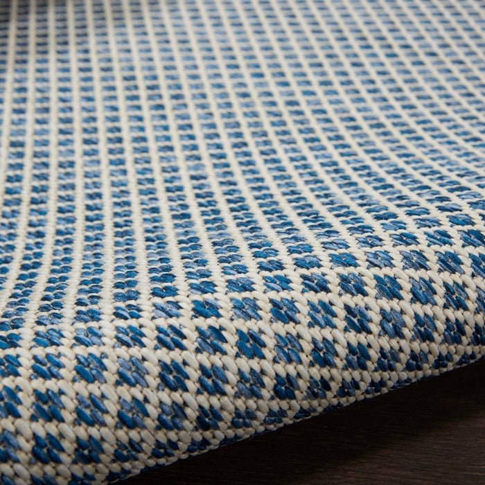 Nourison Courtyard COU01 Machine Made Ivory, Blue Rug - 99446161642