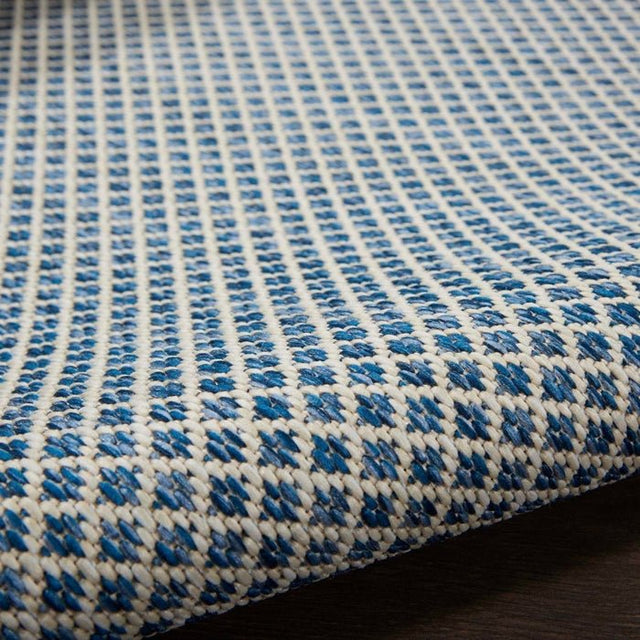 Nourison Courtyard COU01 Machine Made Ivory, Blue Rug - 99446161642