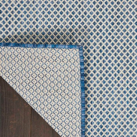 Nourison Courtyard COU01 Machine Made Ivory, Blue Rug - 99446161642