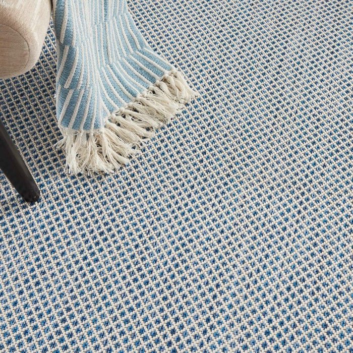 Nourison Courtyard COU01 Machine Made Ivory, Blue Rug - 99446161642