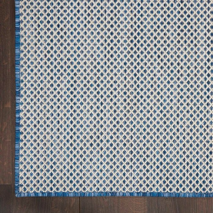 Nourison Courtyard COU01 Machine Made Ivory, Blue Rug - 99446161642