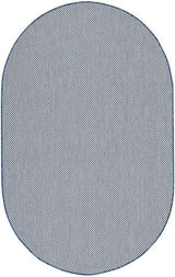 Nourison Courtyard COU01 Machine Made Ivory, Blue Rug - 99446161642