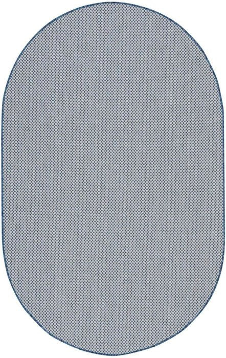 Nourison Courtyard COU01 Machine Made Ivory, Blue Rug - 99446161642