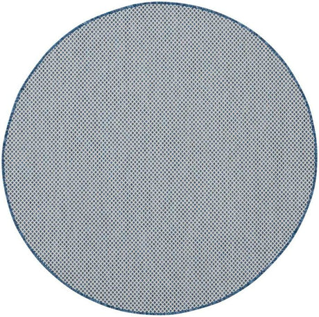 Nourison Courtyard COU01 Machine Made Ivory, Blue Rug - 99446161659