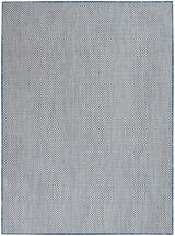Nourison Courtyard COU01 Machine Made Ivory, Blue Rug - 99446841773