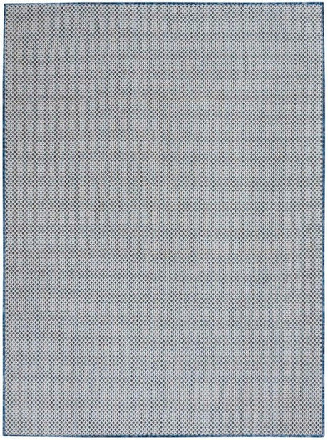 Nourison Courtyard COU01 Machine Made Ivory, Blue Rug - 99446841773
