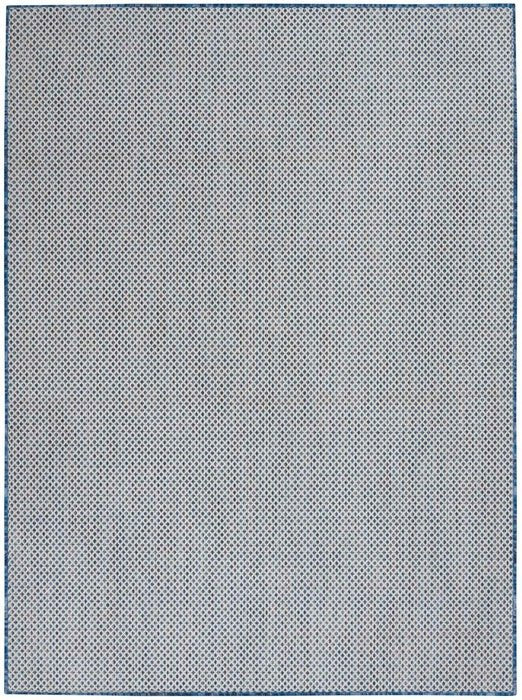 Nourison Courtyard COU01 Machine Made Ivory, Blue Rug - 99446841773