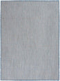 Nourison Courtyard COU01 Machine Made Ivory, Blue Rug - 99446841773