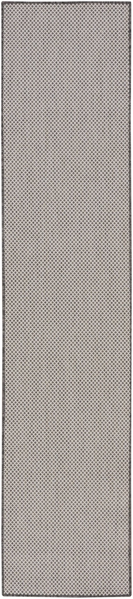 Nourison Courtyard COU01 Machine Made Ivory, Charcoal Rug - 99446162250