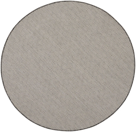 Nourison Courtyard COU01 Machine Made Ivory, Charcoal Rug - 99446162298