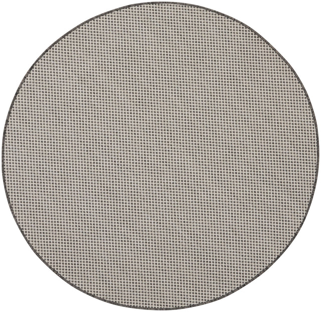 Nourison Courtyard COU01 Machine Made Ivory, Charcoal Rug - 99446162298