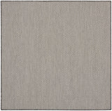 Nourison Courtyard COU01 Machine Made Ivory, Charcoal Rug - 99446162304