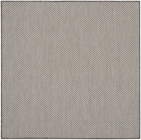 Nourison Courtyard COU01 Machine Made Ivory, Charcoal Rug - 99446162304