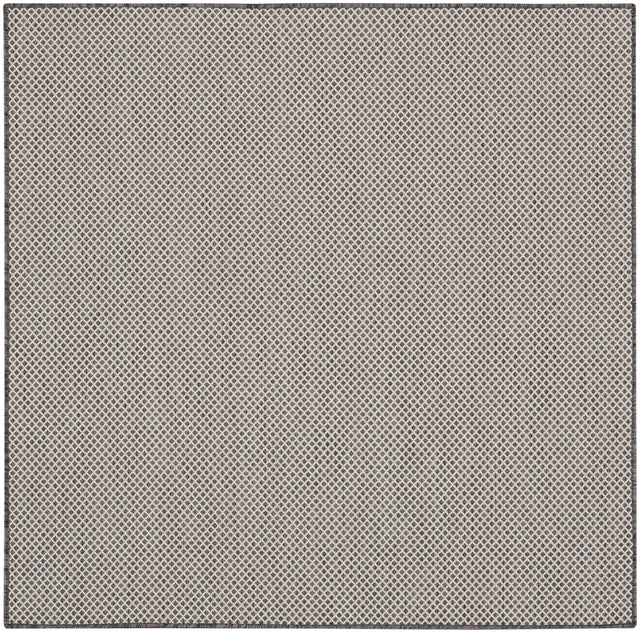 Nourison Courtyard COU01 Machine Made Ivory, Charcoal Rug - 99446162304