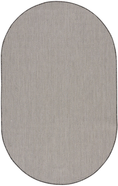 Nourison Courtyard COU01 Machine Made Ivory, Charcoal Rug - 99446162328
