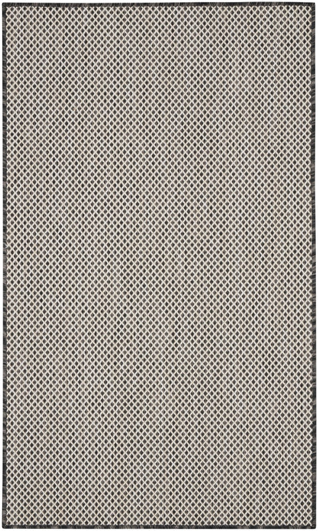 Nourison Courtyard COU01 Machine Made Ivory, Charcoal Rug - 99446841872