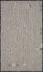 Nourison Courtyard COU01 Machine Made Ivory, Charcoal Rug - 99446841872