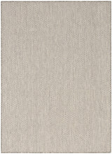 Nourison Courtyard COU01 Machine Made Ivory, Silver Rug - 99446842053