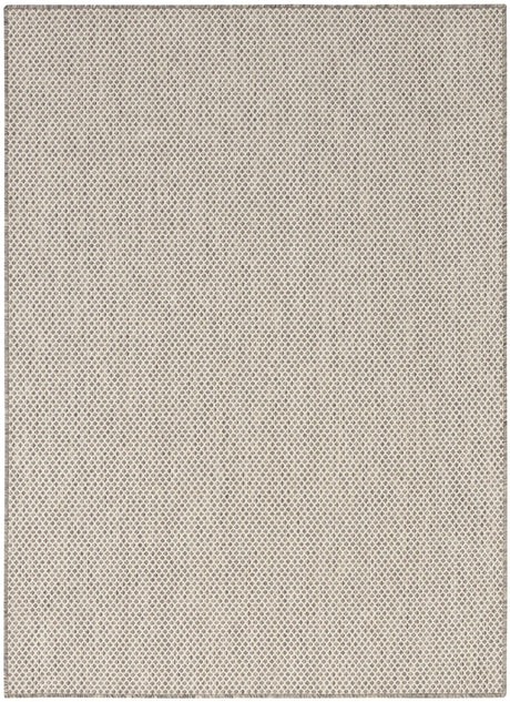 Nourison Courtyard COU01 Machine Made Ivory, Silver Rug - 99446842053