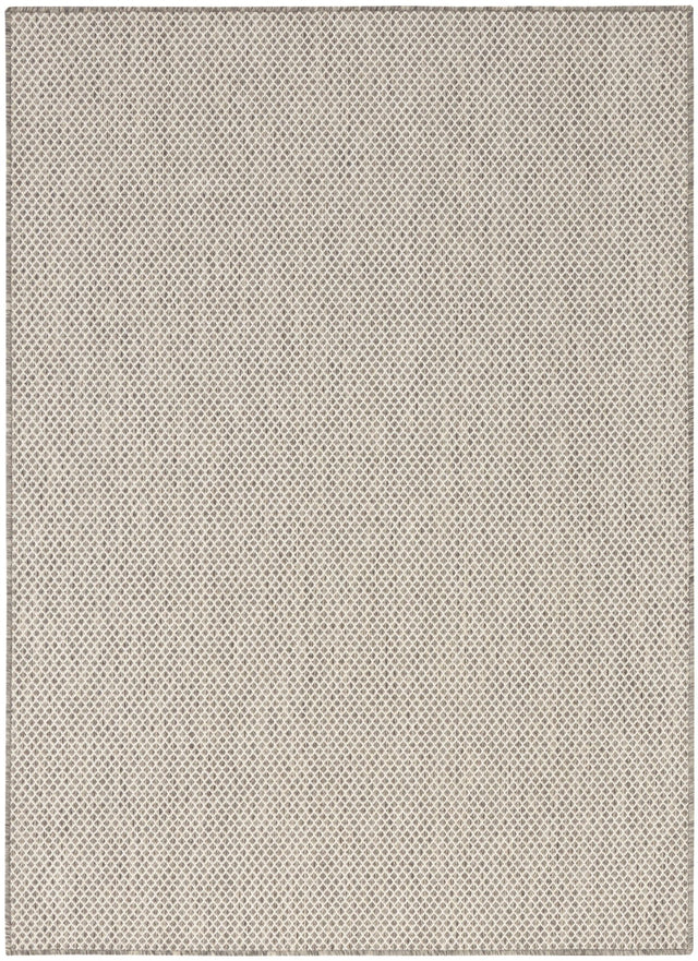 Nourison Courtyard COU01 Machine Made Ivory, Silver Rug - 99446842053