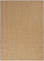 Tan jute rug with repeating diamond weave pattern and border