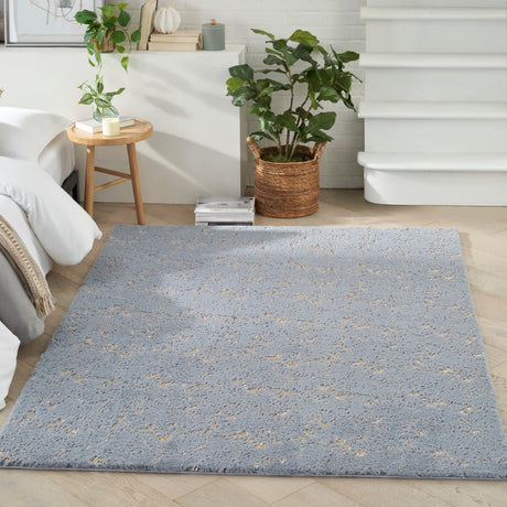 Nourison Cozy Shimmer Csh01 Blue Grey Rug - Nourison - 99446911001