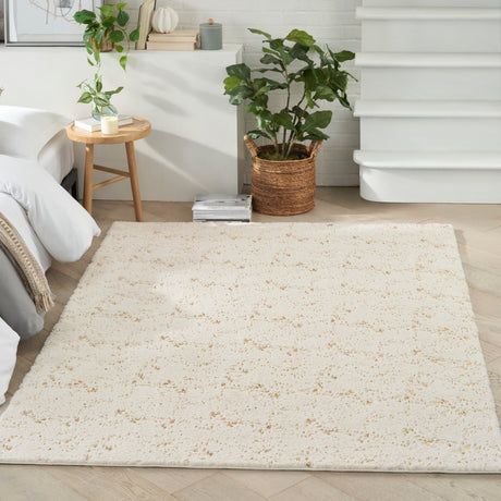 Nourison Cozy Shimmer Csh01 Ivory Rug - Nourison - 99446911018