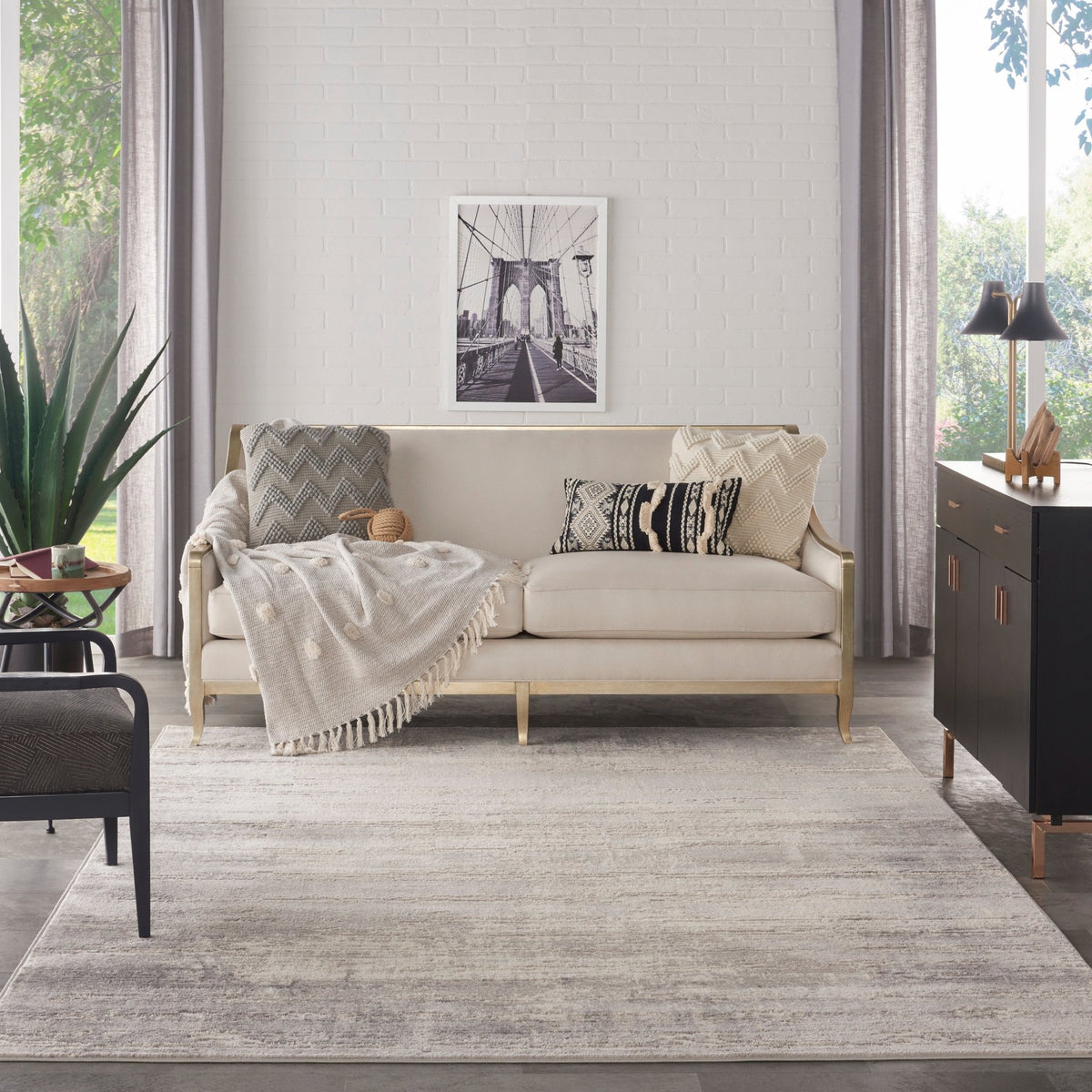Nourison Cyrus Cyr04 Ivory/Grey Rugs - Nourison - 99446830159