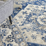Nourison Cyrus Cyr05 Ivory Blue Rugs - Nourison - 99446795854