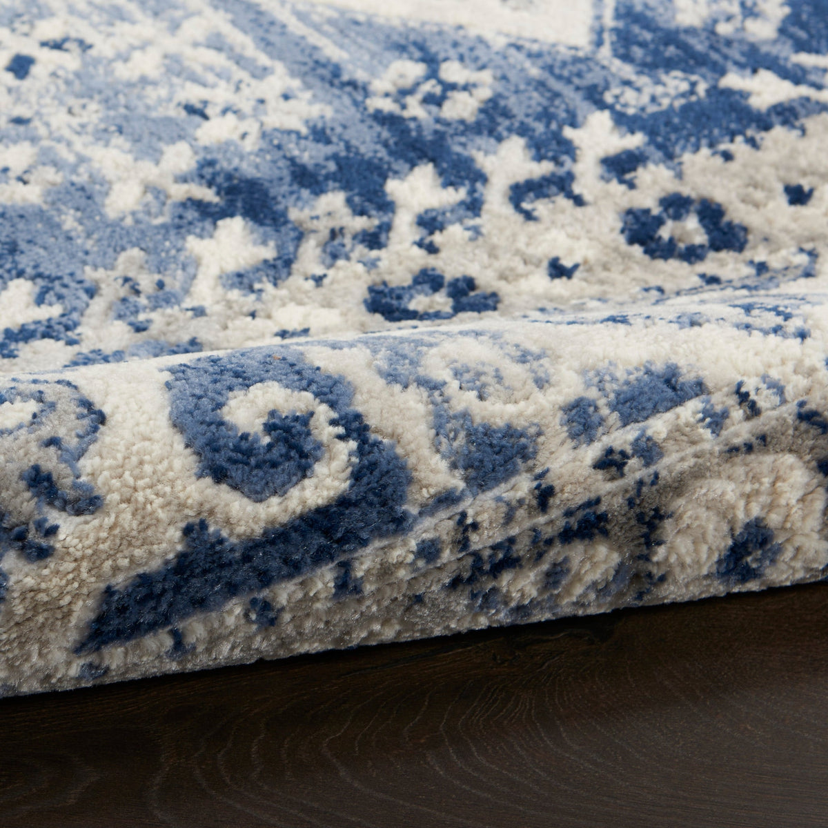 Nourison Cyrus Cyr05 Ivory Blue Rugs - Nourison - 99446795854