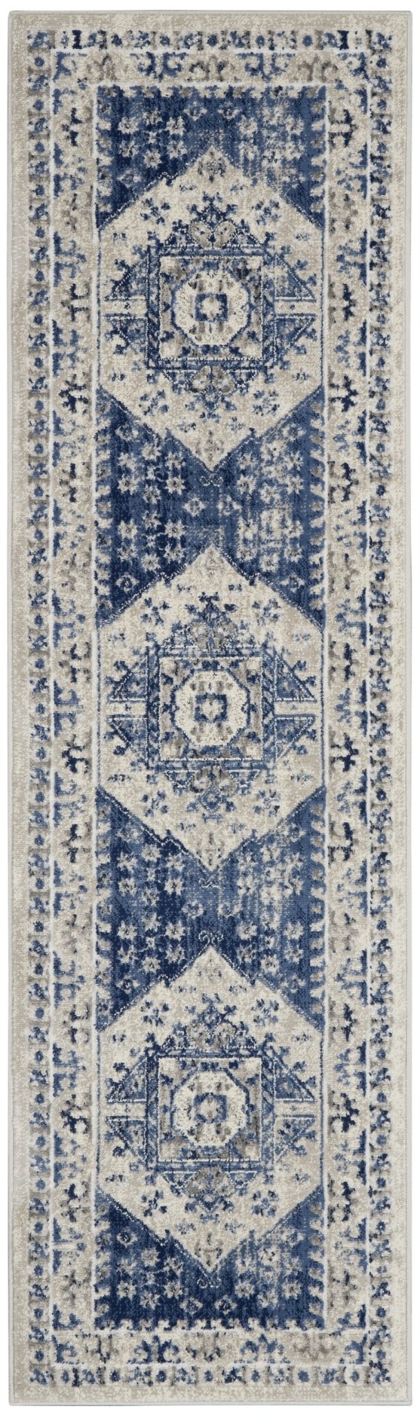 Nourison Cyrus Cyr05 Ivory Blue Rugs - Nourison - 99446795854