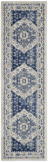 Nourison Cyrus Cyr05 Ivory Blue Rugs - Nourison - 99446795854